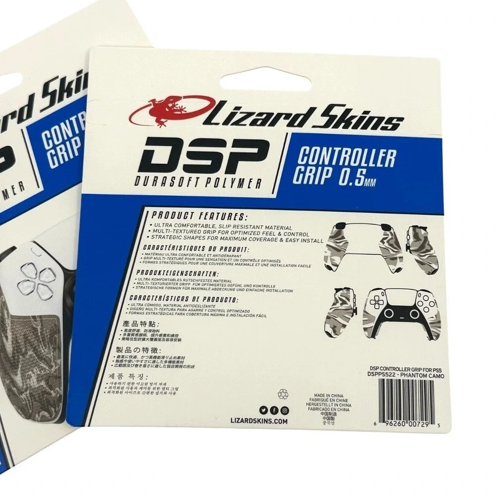 2 Pack Lizard Skins PS5 DSP Controller Grip 0.5mm Phantom Camo